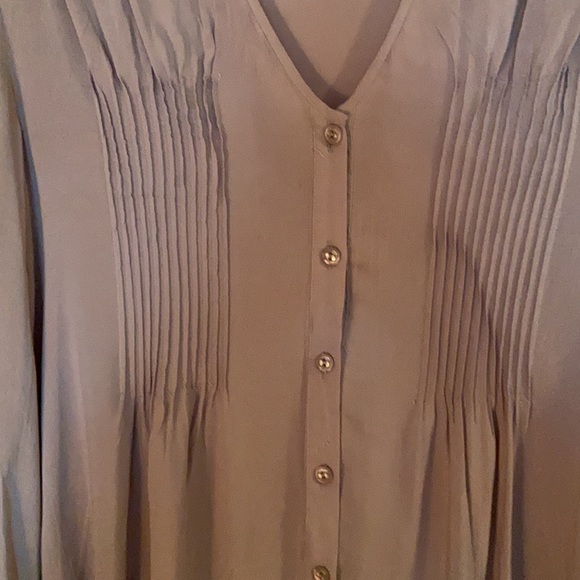 Lavender Button Down Blouse - Picture 3 of 8